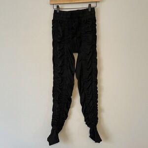 Agogie Black Wearable Resistance +20 Ruched Pants Black Sz M Activewear Training